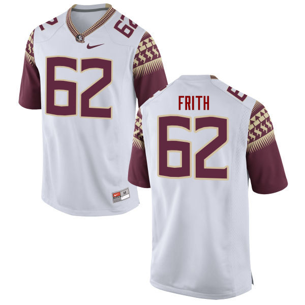 Men #62 Ethan Frith Florida State Seminoles College Football Jerseys-White